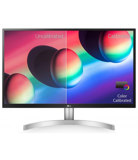 LG 27 inch 4K-UHD (3840 x 2160) HDR 10 Monitor (Gaming & Design) with IPS Panel, HDMI x 2, Display Port, AMD Freesync  - 27UL500 (Silver Stand with White Body)