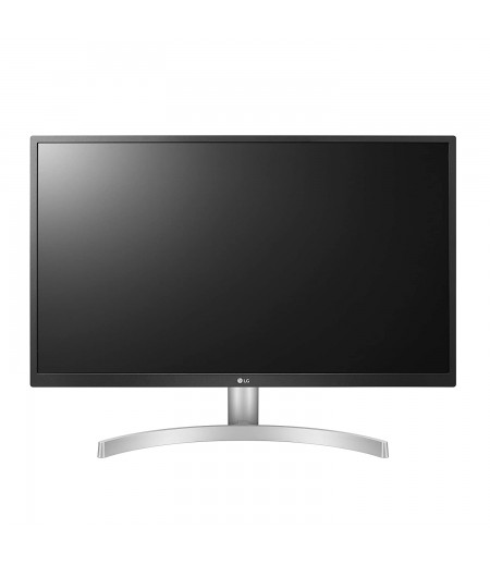 LG 27 inch 4K-UHD (3840 x 2160) HDR 10 Monitor (Gaming & Design) with IPS Panel, HDMI x 2, Display Port, AMD Freesync  - 27UL500 (Silver Stand with White Body)